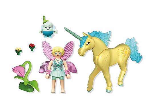 Unicorn Sunshine Blossom with Fairy - Magic Unicorns