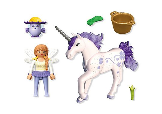 Licorne Lavande porte-bonheur avec fée - Magic Unicorns