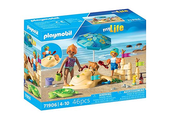 Family Playing in the Sand at the Beach - My Life