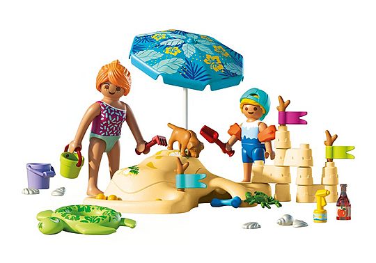 Family Playing in the Sand at the Beach - My Life