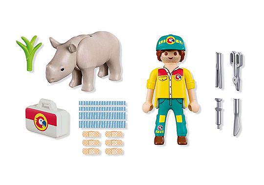 Zookeeper with Rhinoceros - Duo Pack
