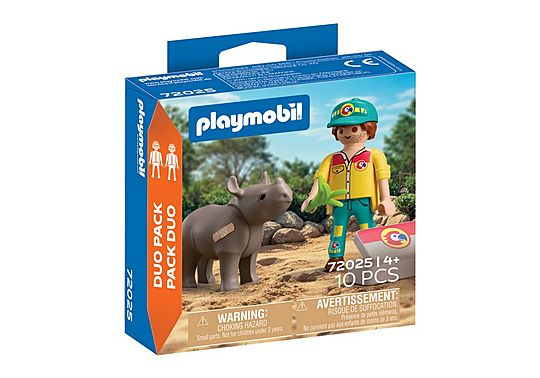 Zookeeper with Rhinoceros - Duo Pack