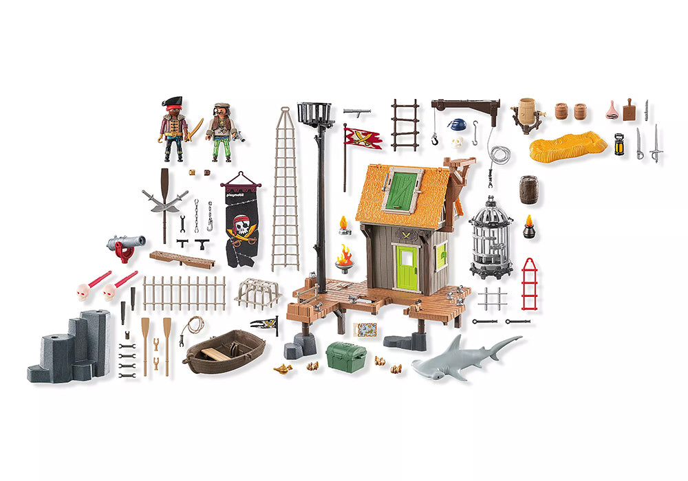 Port de pirates avec repaire, prisons et canon - Pirates