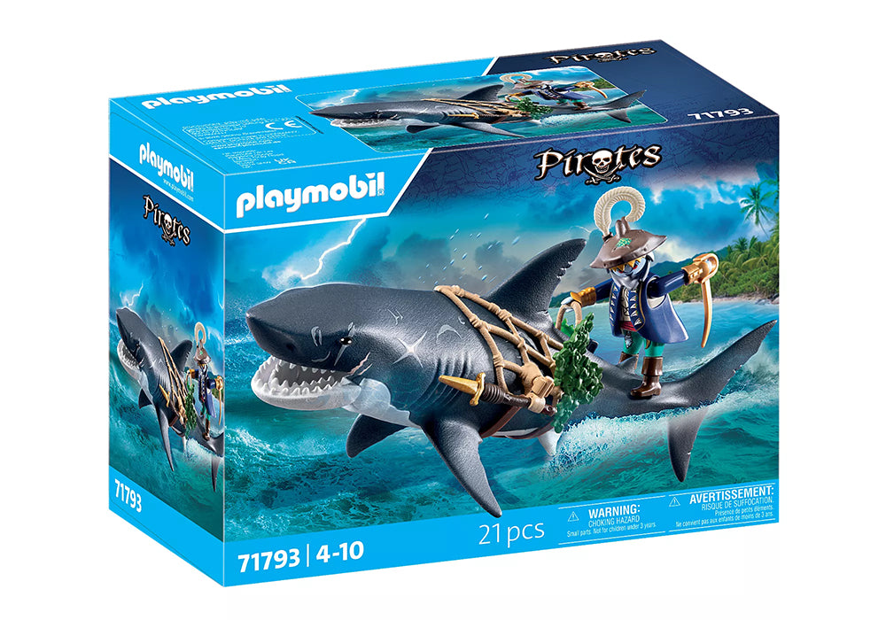 Pirate et requin géant avec mâchoire articulée - Pirates