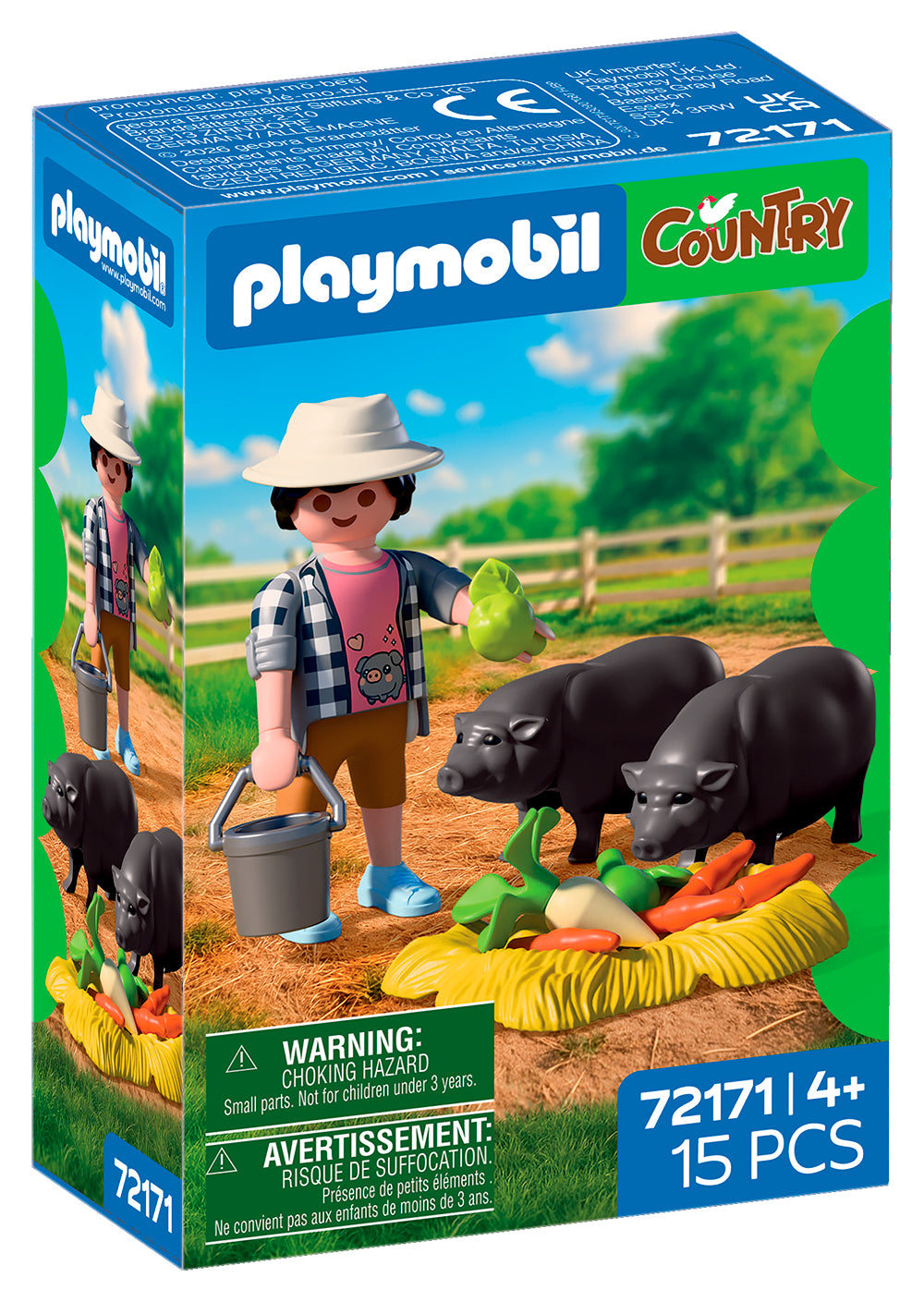 Agriculteur avec cochons vietnamiens - Country