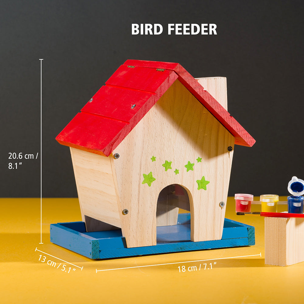 Buildable bird feeder