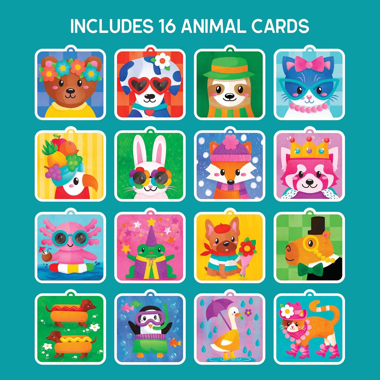 Kit de pompons - Animaux habillés