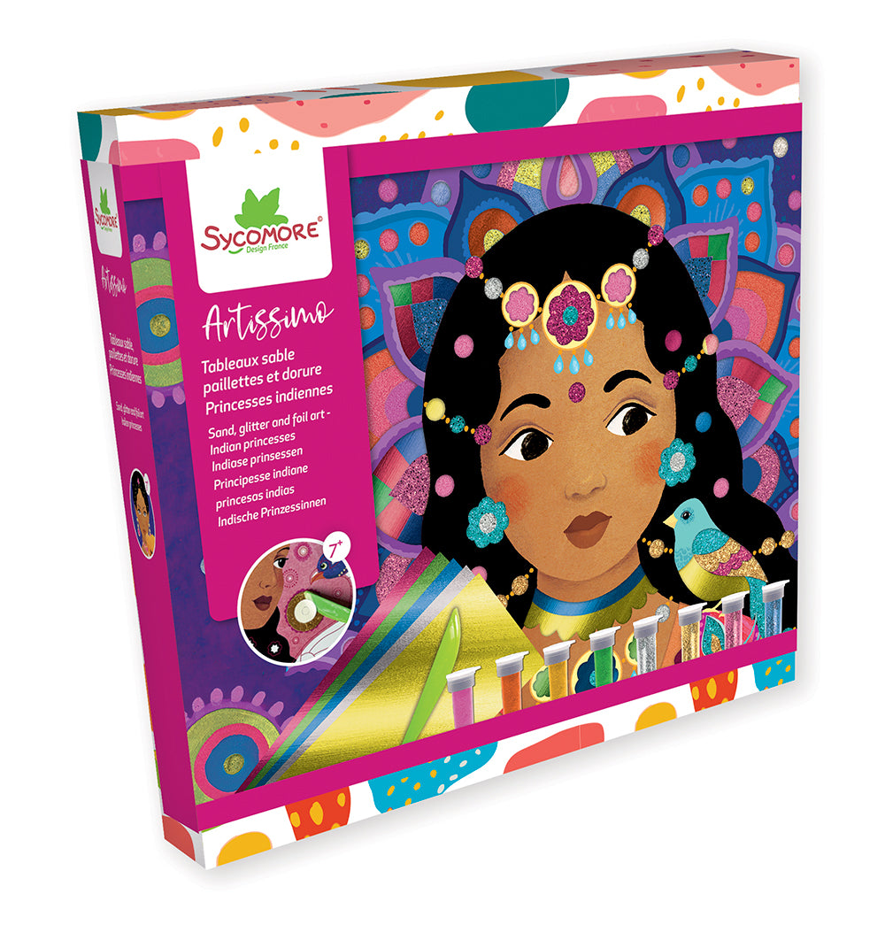 Artissimo - XL 10 Sand and Gold paintings - Indian Princesses