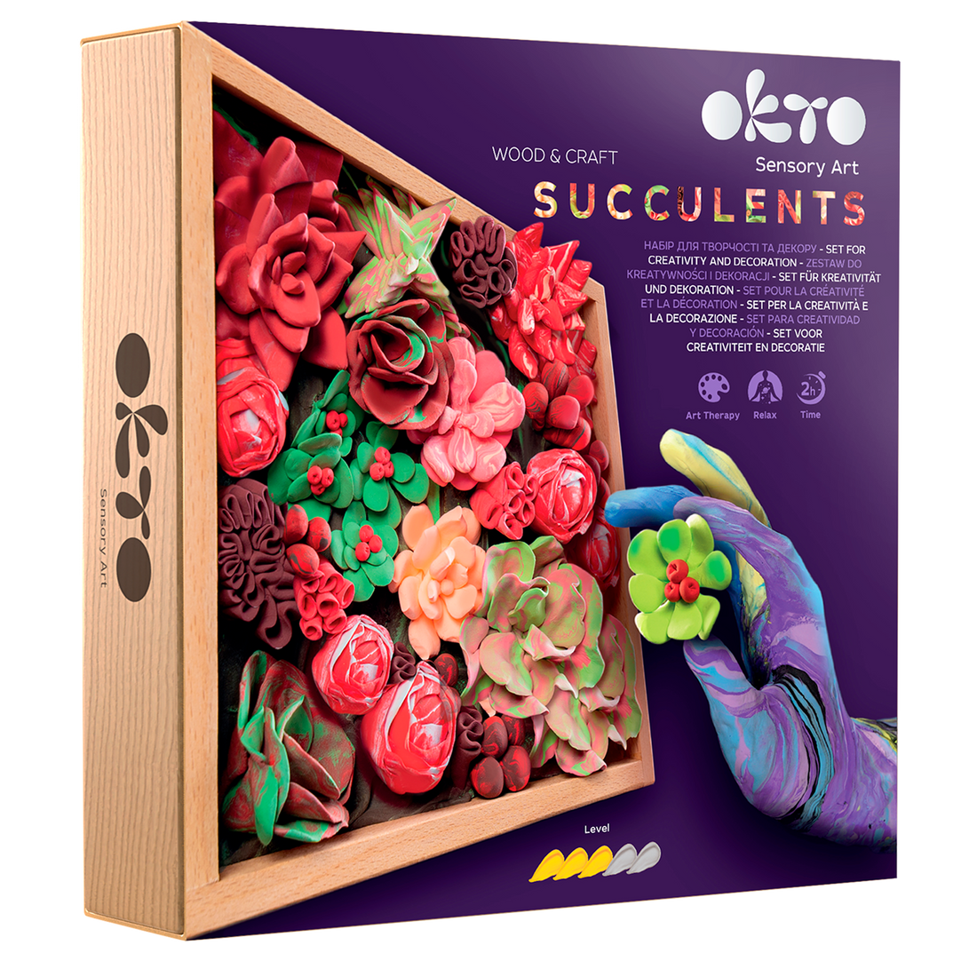 OKTO Wood & Craft - Succulentes - Passion (Multi)