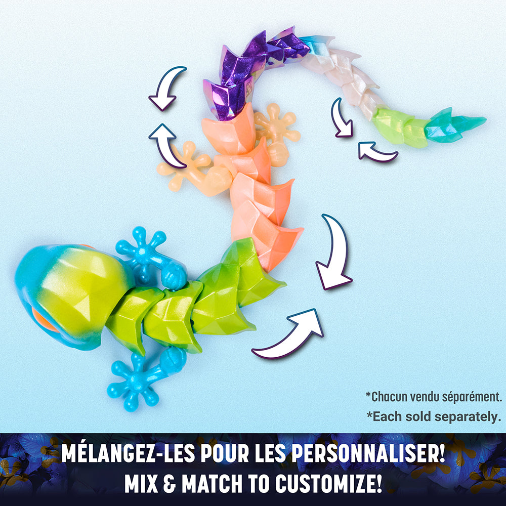 CrystaLynx - Figurine de gecko articulée (assortiment)
