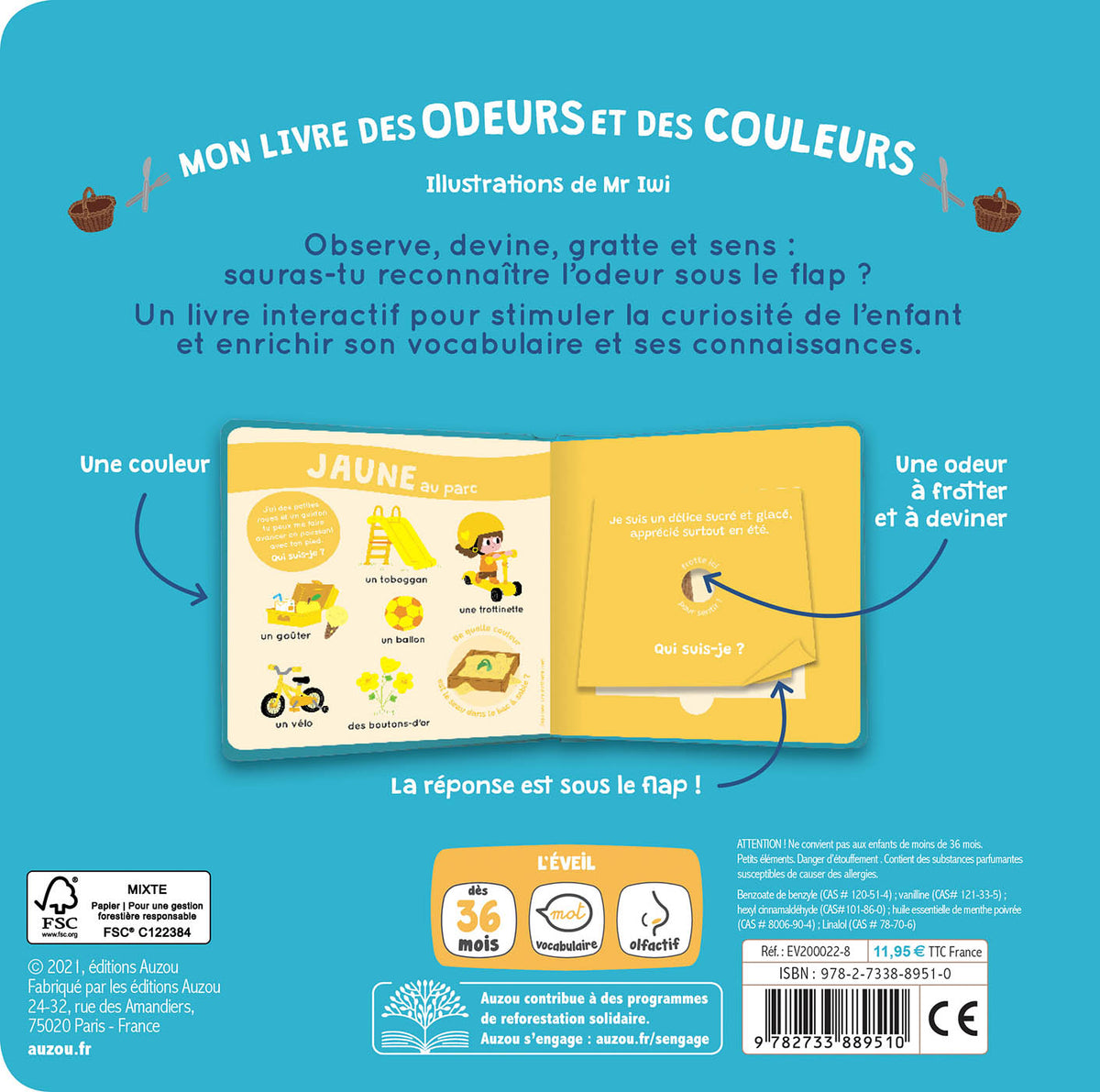 Mon livre des odeurs et des couleurs - Ma journée (Fr)