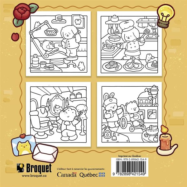 Coloriage cozy réconfortant - Métiers cozy