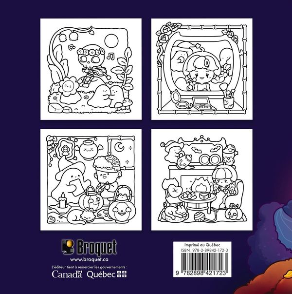 Coloriage cozy réconfortant - Câlins spooky