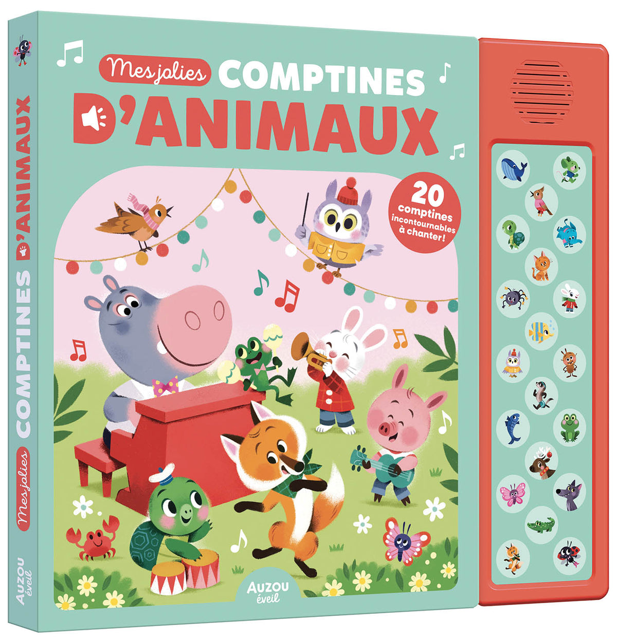 Mes jolies comptines d'animaux - 20 puces sonores (Fr)