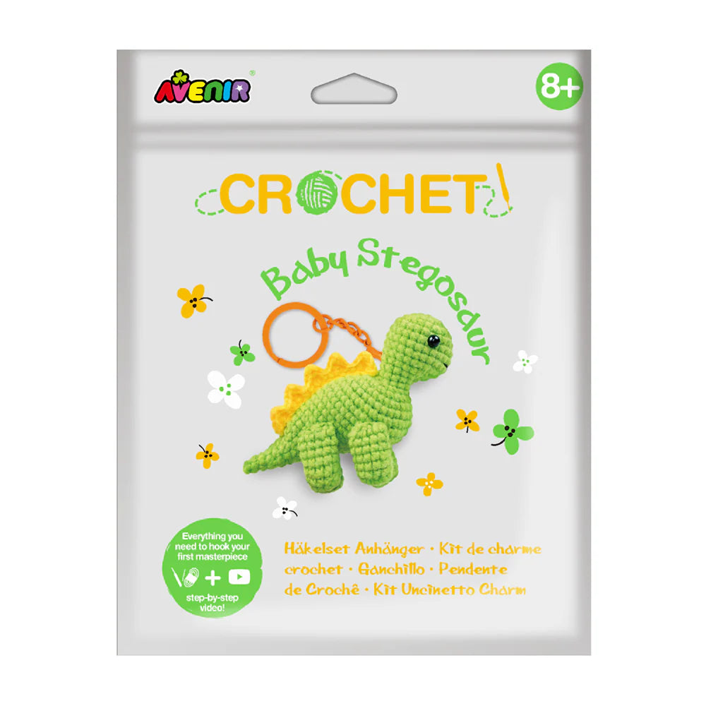 Avenir - Crochet Keychain - Baby Stegosaurus
