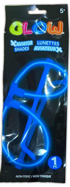 Lunettes luminescentes colorées