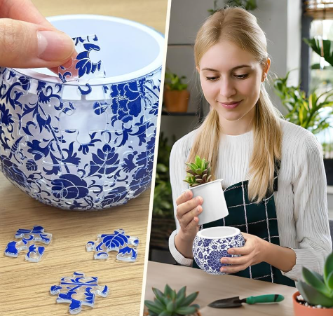 3D Puzzle Planter - Oriental Flower Ornament