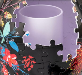 3D Puzzle Vase - Elegant Floral Print