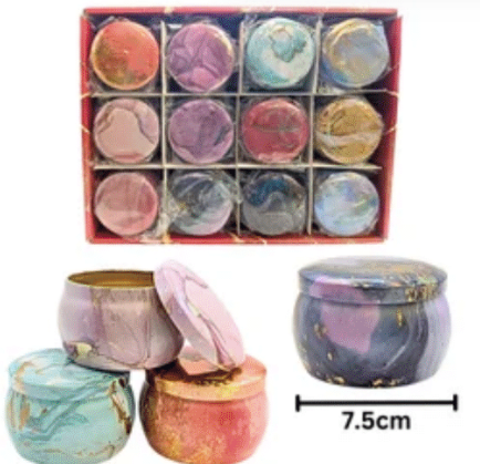 Boite de rangement marbré (assortiment)