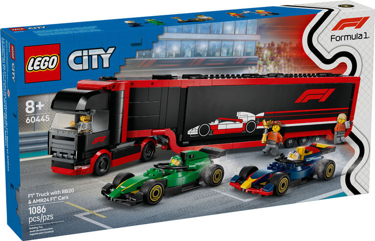 Le camion de F1 avec les voitures de F1 RB20 et AMR24 - City