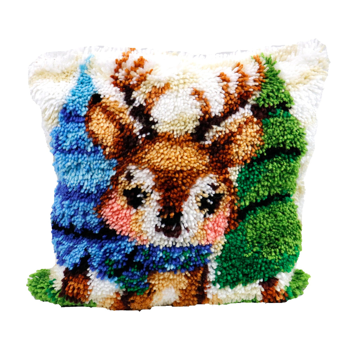 Latch Hook - Pillow cover - Fawn