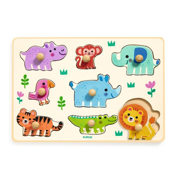 Puzzle en bois - Hippo'n'Co - 8 mcx