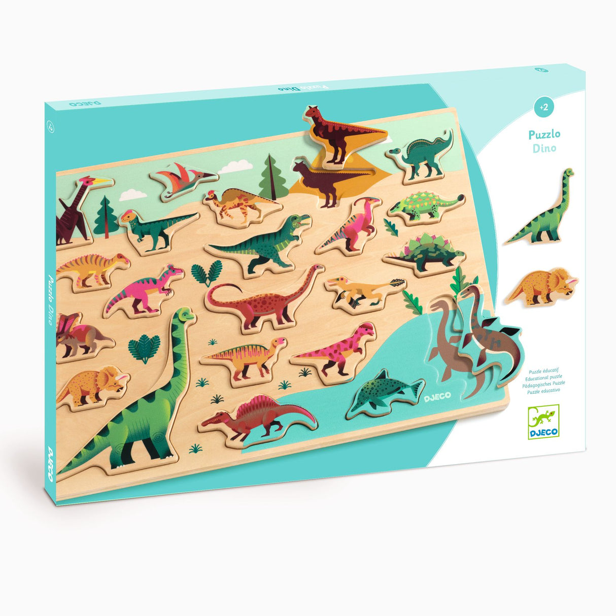 Wooden puzzle - Puzzlo Dino - 22 pcs