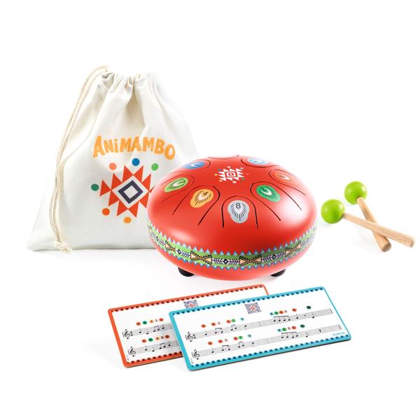 Animambo - Red Metal Tongue Drum