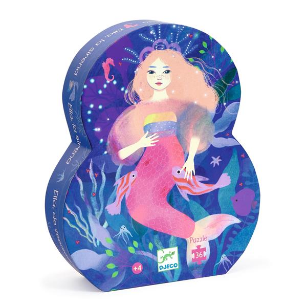 Silhouette puzzle - Ella the Mermaid - 36 pcs