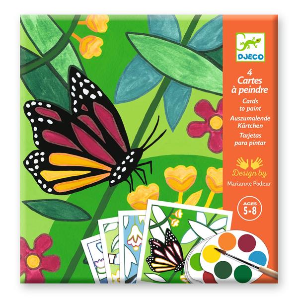 Paintable postcards - Indonesia