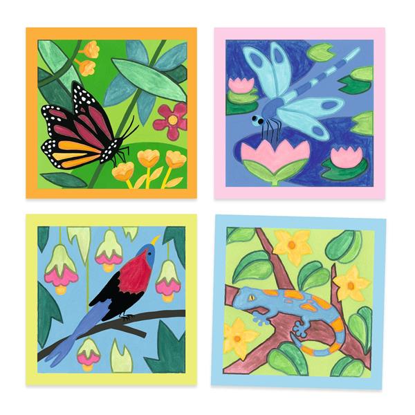 Paintable postcards - Indonesia