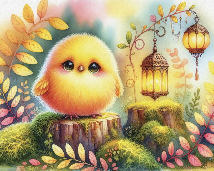 Diamond Painting - Golden Glow Perch