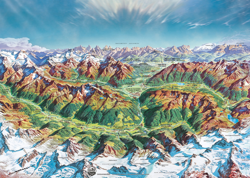 Map Art - Alpine Mountain World - 2000 mcx