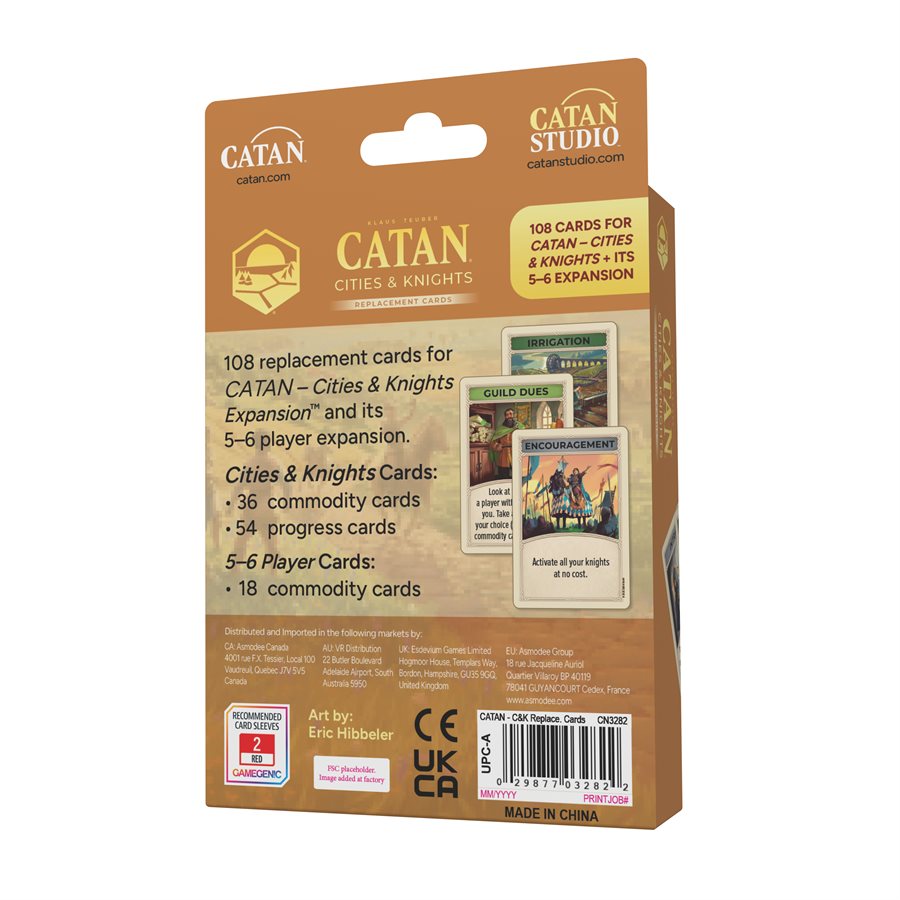 Catan 6th Edition - Replacement Cards - Cities and Knights (Ext) (Ang)