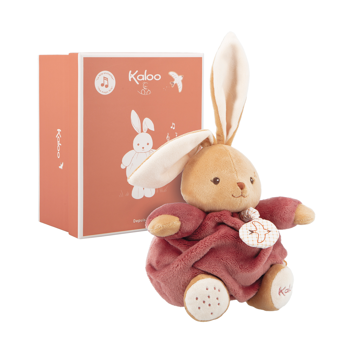 Kaloo - Soleil Lapin musical rose foncé 17 cm
