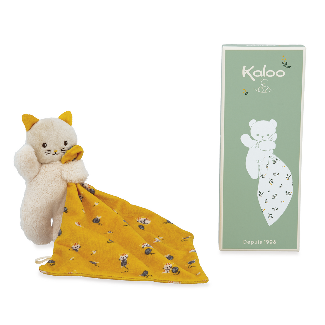 Kaloo - Cat Plush Toy - Yellow