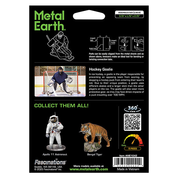 Metal Earth - Gardien de but hockey