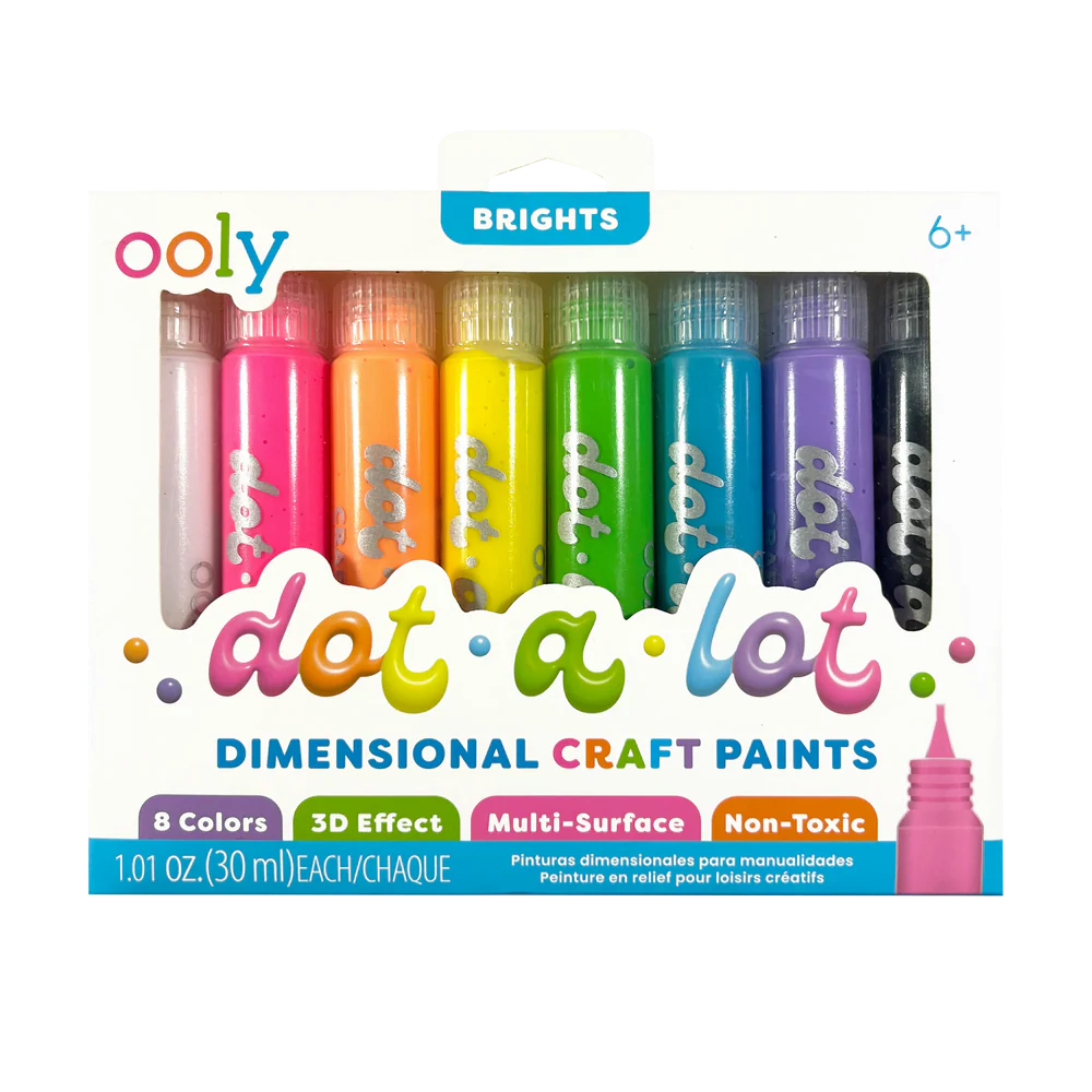 Dot-A-Lot - Brightly Colored Dimensional Craft Paints (8)