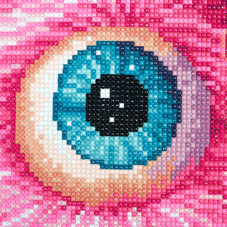 Broderie de diamant - My Pink Monster - 40 x 40 cm