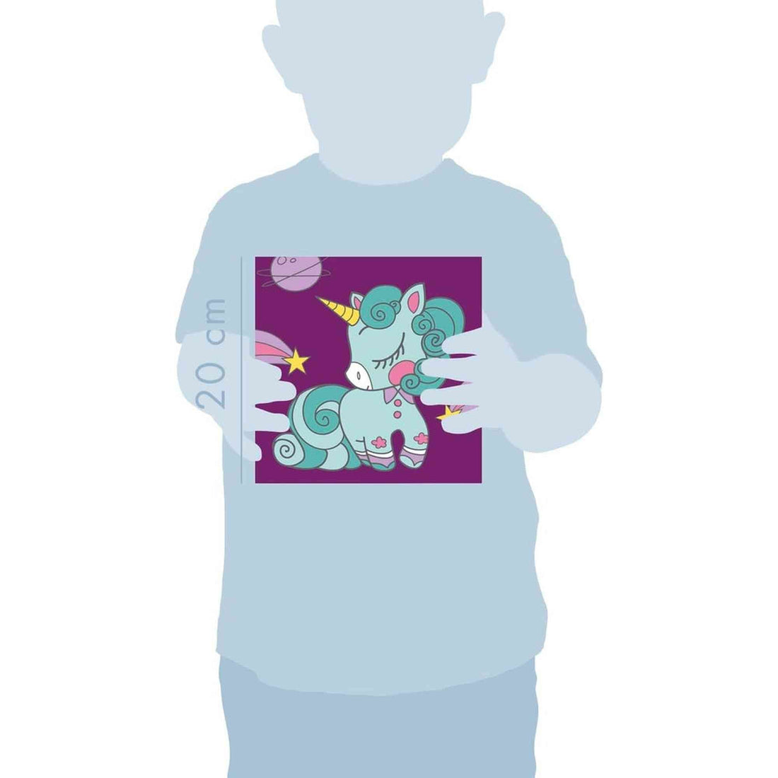 Toile à peindre - Licorne - 20x20 cm