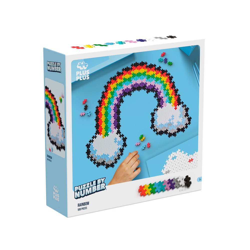 Plus Plus - Puzzle by Number - Rainbow - 500 pcs