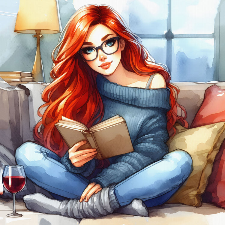 Broderie de diamant - Reading a Book