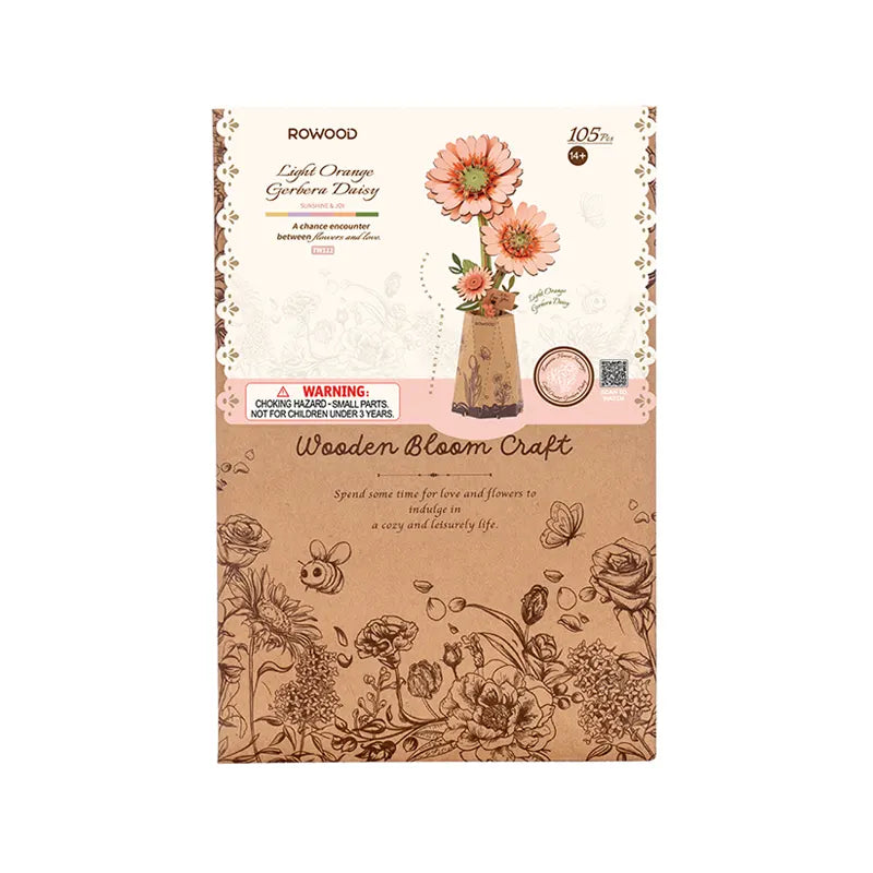 Rowood - Light Orange Gerbera Daisy 3D 105 pcs