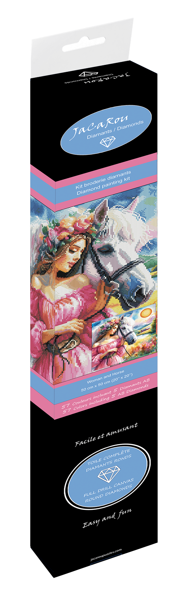 Broderie de diamant - Woman and Horse