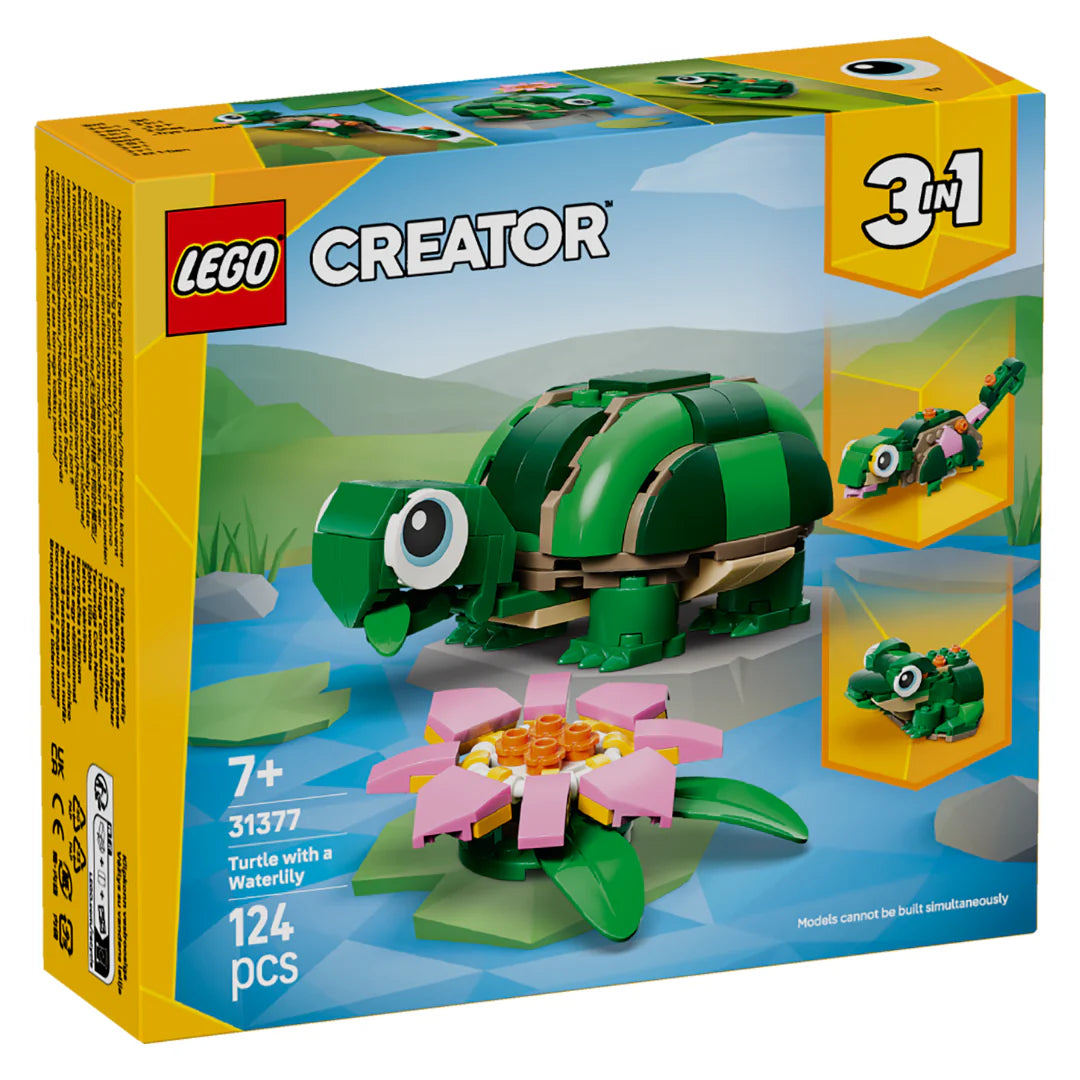 Turtle with Waterlily - Creator 3-in-1
