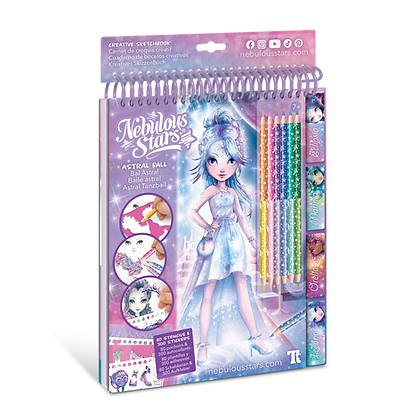 Astral Ball Fashion Sketchbook - Nebulous Stars