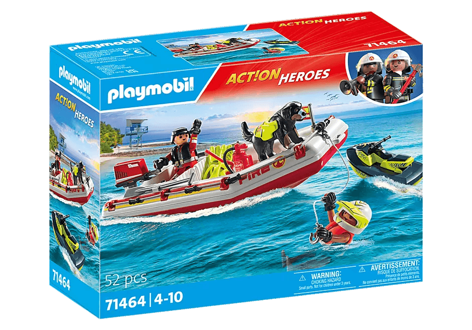 Bateau de pompier et scooter des mers - Action Heroes - La Ribouldingue