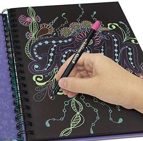 Cahier de coloriage à pages noires Coralia - La Ribouldingue
