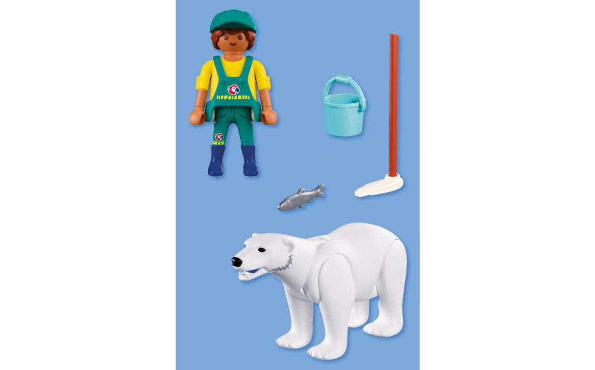 Ours polaire et gardien de zoo - Animal and Friends