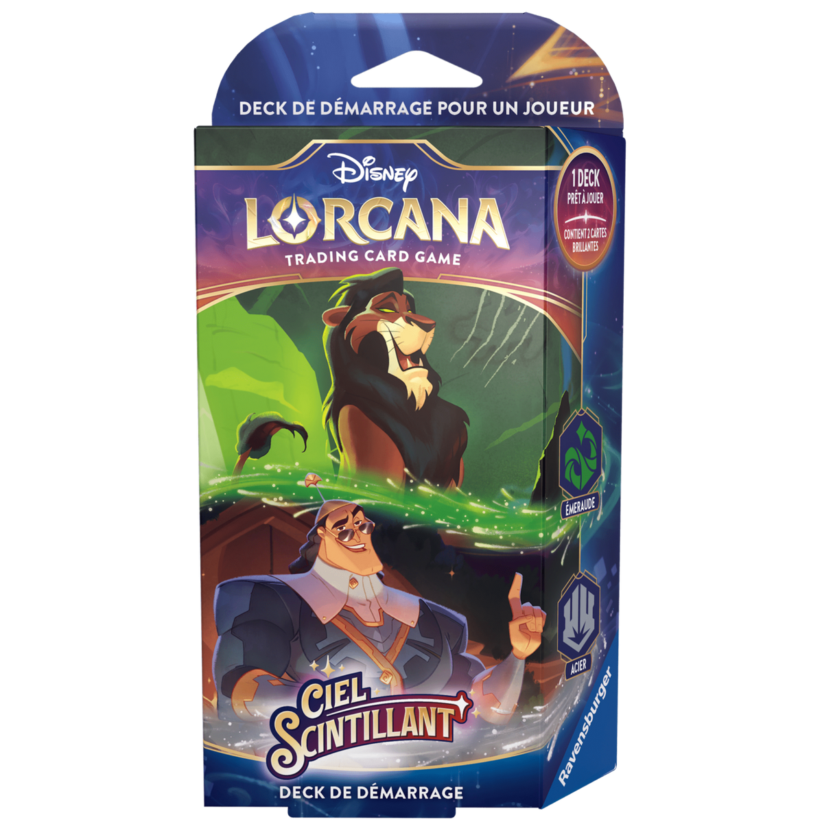 Disney Lorcana #5: Shimmering Sky - Starter Deck - Steel and Emerald (Fr)